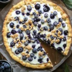 Delicious Blueberry Dessert Pizza with Crumble Topping Bliss 42 Blueberry Dessert Pizza