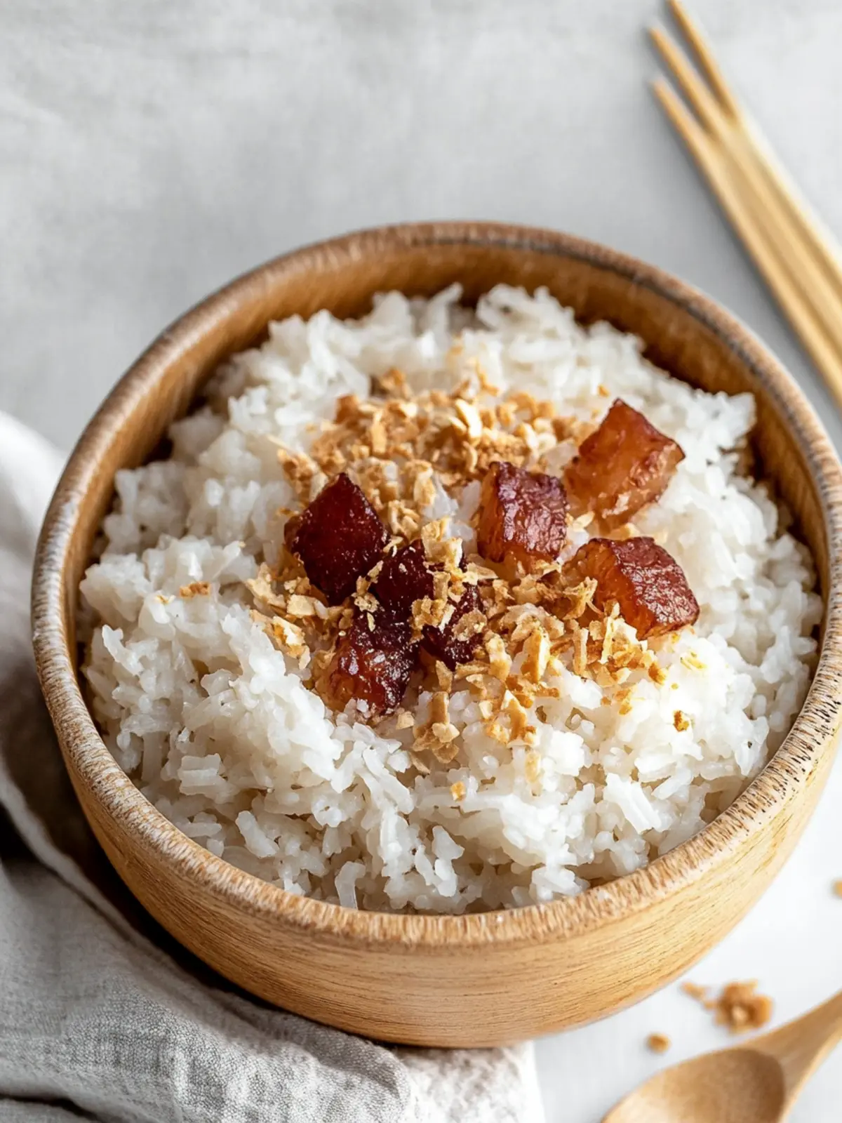 Delicious Vietnamese Sticky Rice with Chinese Sausage Recipe 3 Vietnamese Sticky Rice