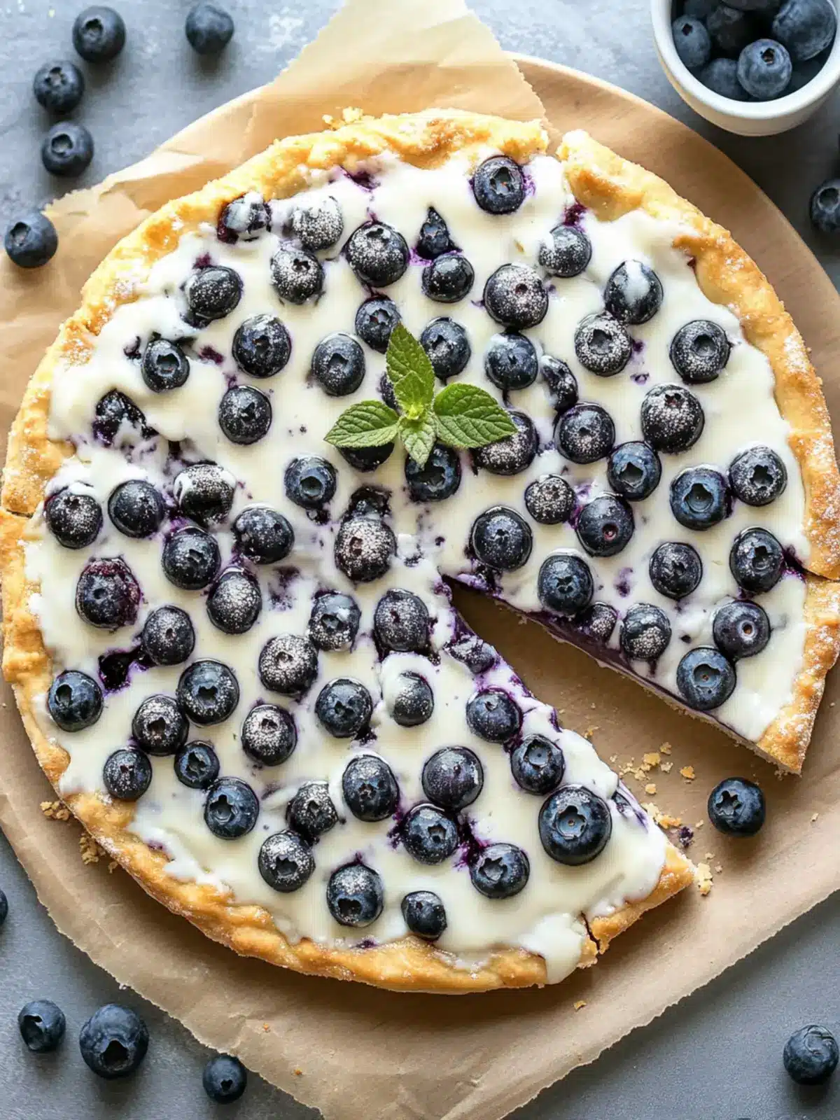 Delicious Blueberry Dessert Pizza with Crumble Topping Bliss 2 Blueberry Dessert Pizza