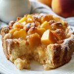 Peach Cobbler Buttermilk Bread Pudding