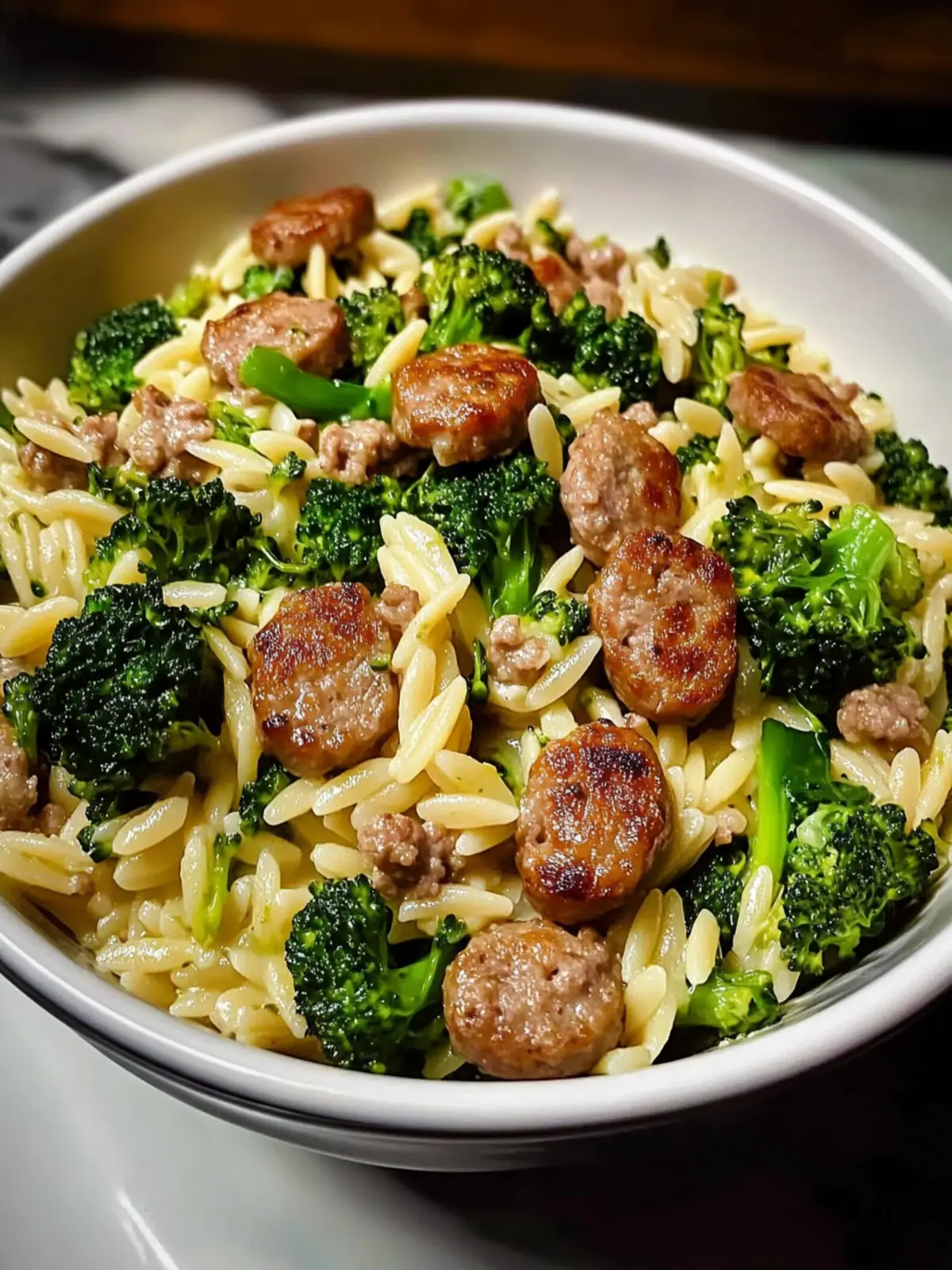 Sausage Broccoli Orzo