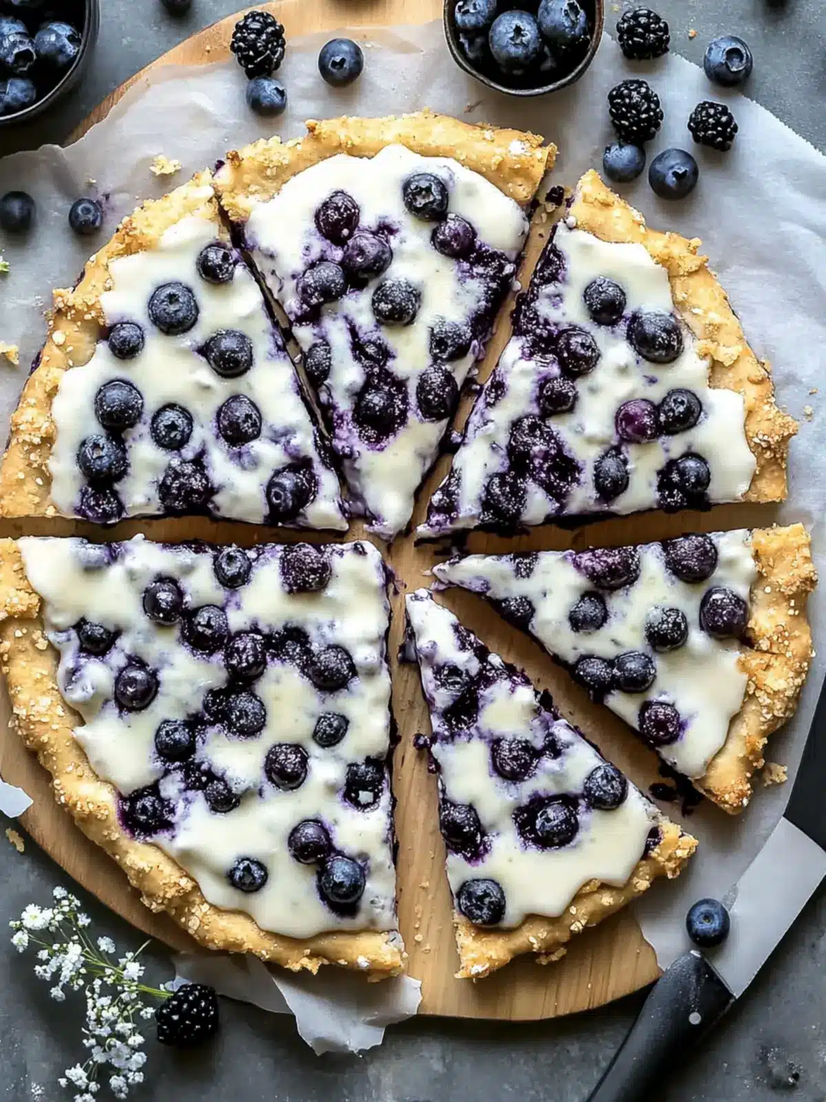 Delicious Blueberry Dessert Pizza with Crumble Topping Bliss 4 Blueberry Dessert Pizza