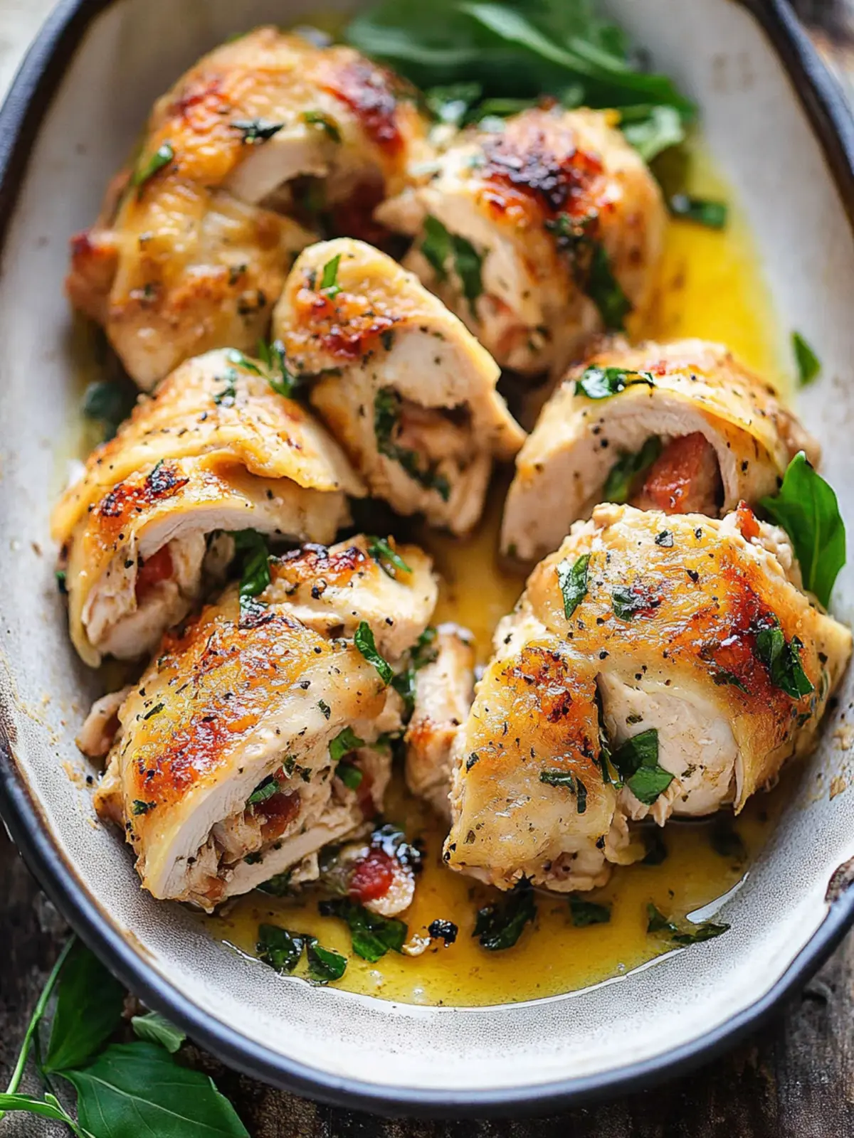 Savory Chicken Involtini with Spinach and Cheese Delight 5 Chicken Involtini