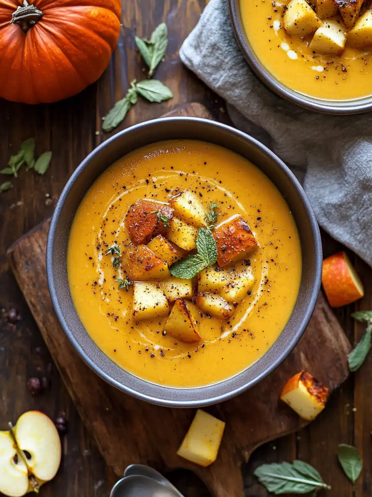 Creamy Roasted Apple Pumpkin Soup for Cozy Fall Nights 4 Creamy Roasted Apple Pumpkin Soup
