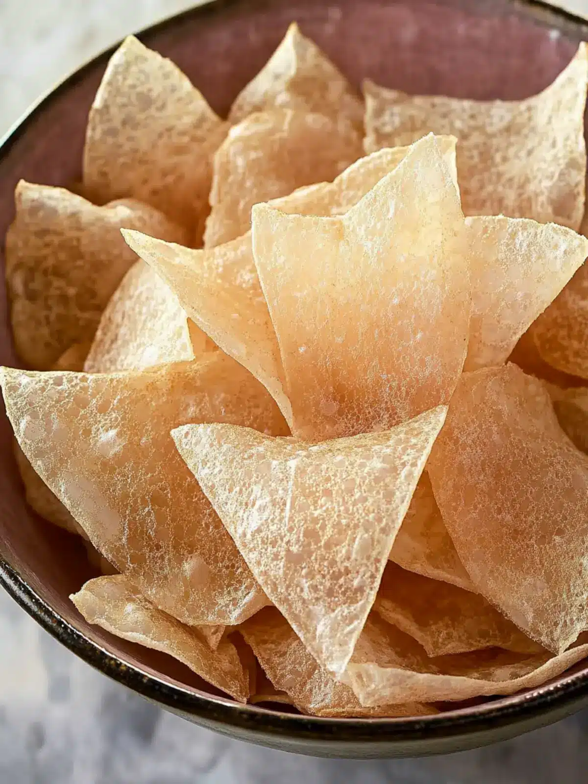 Air Fryer Rice Paper Pop Chips