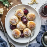Plum Dumplings with Ricotta