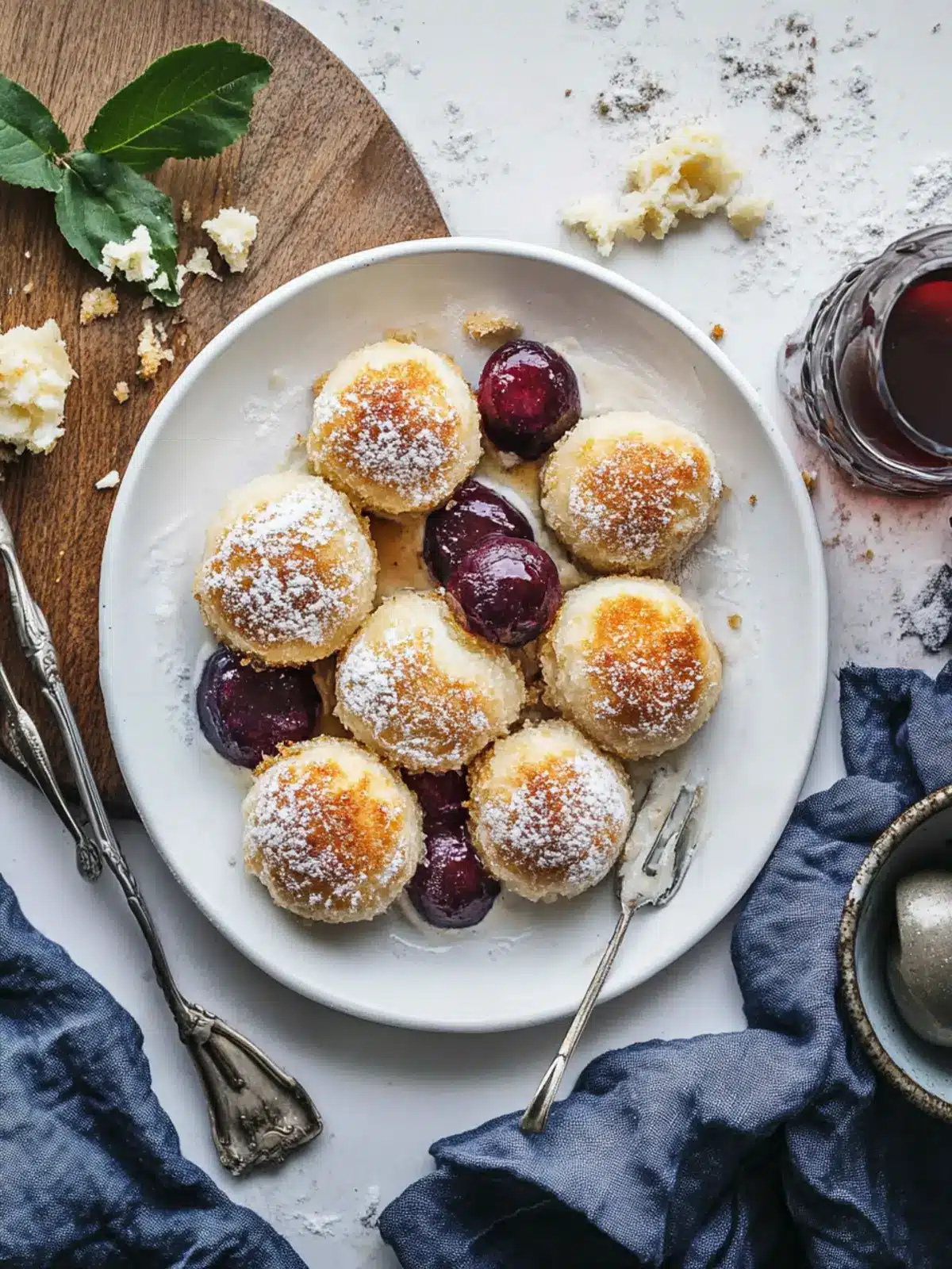 Plum Dumplings with Ricotta
