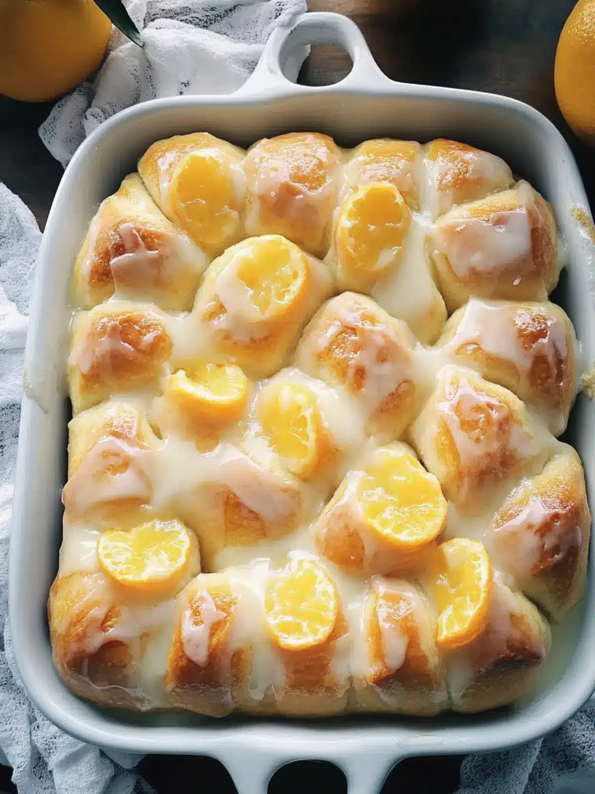 Orange Rolls with a Warm Sour Cream Butter Glaze