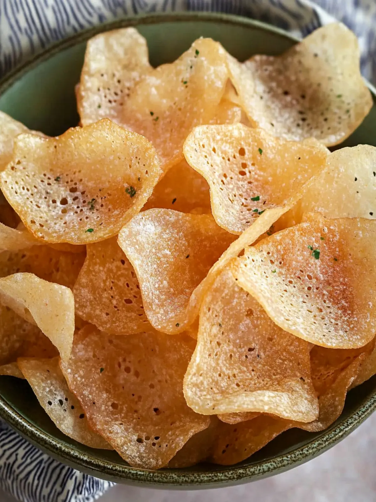 Air Fryer Rice Paper Pop Chips