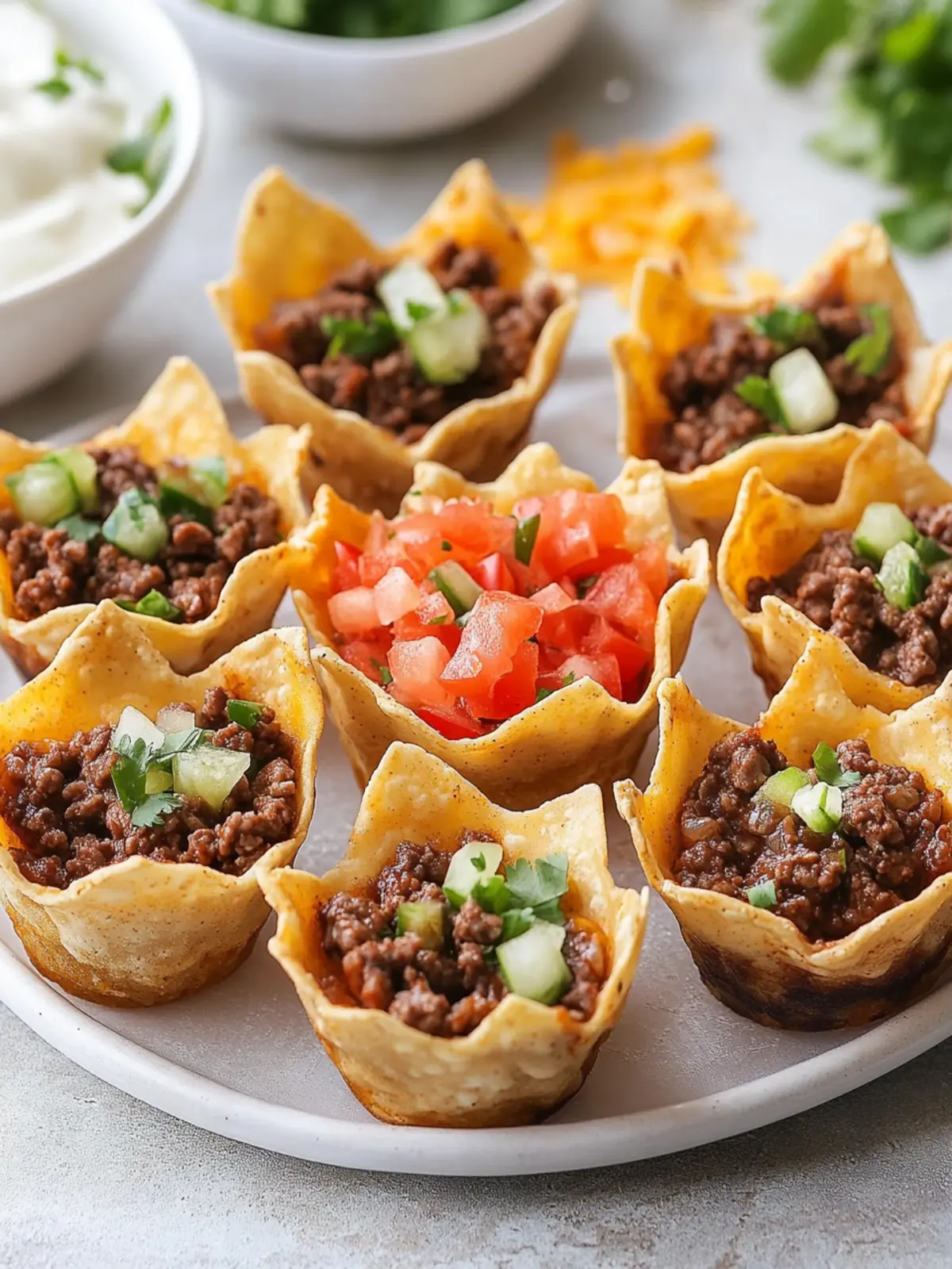 Beef Taco Cups: Easy, Cheesy Bites for Taco Night Delight 3 Beef Taco Cups