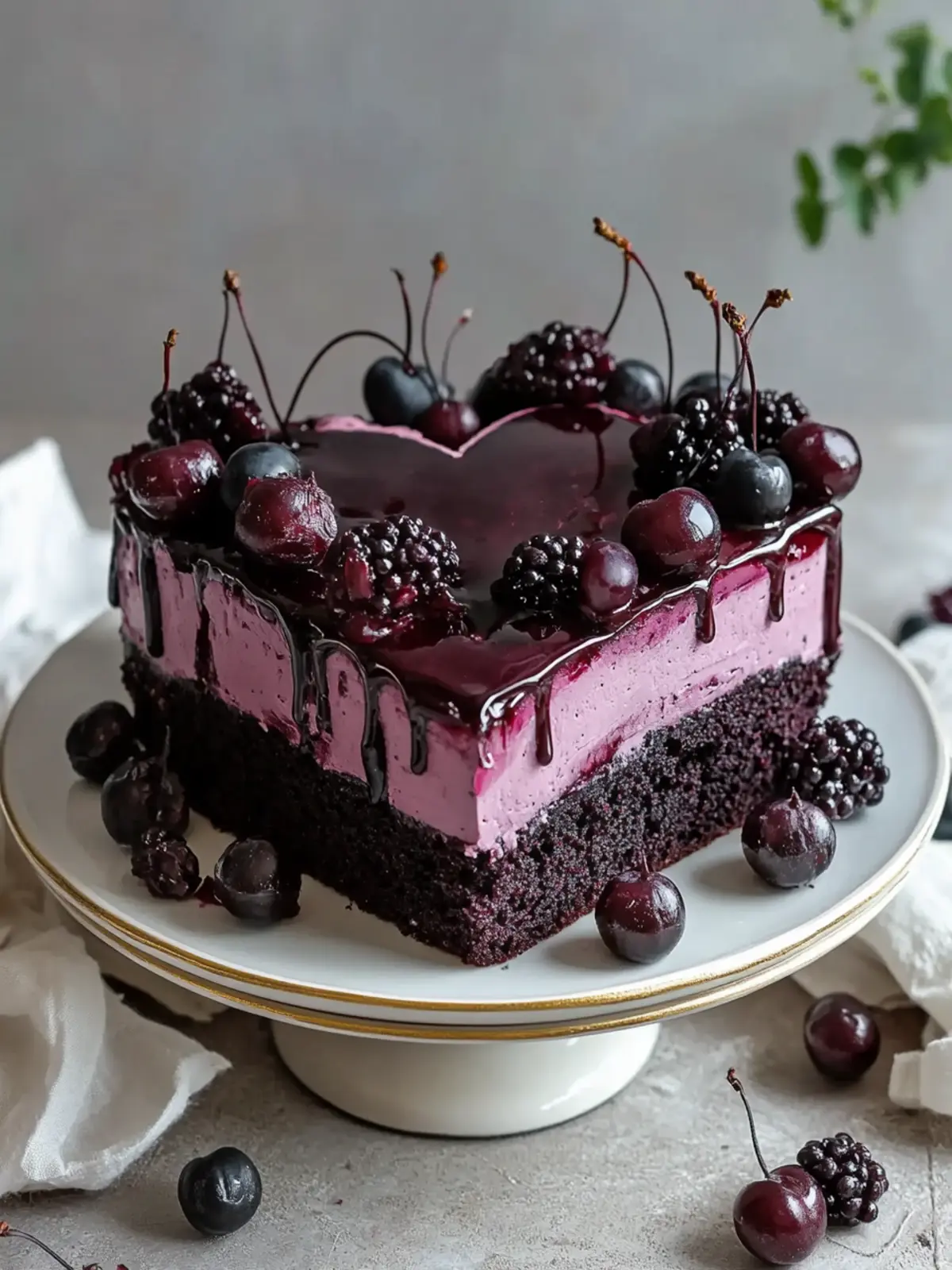 Delight in Decadence: Black Cherry Heart Cake Recipe 4 Black Cherry Heart Cake