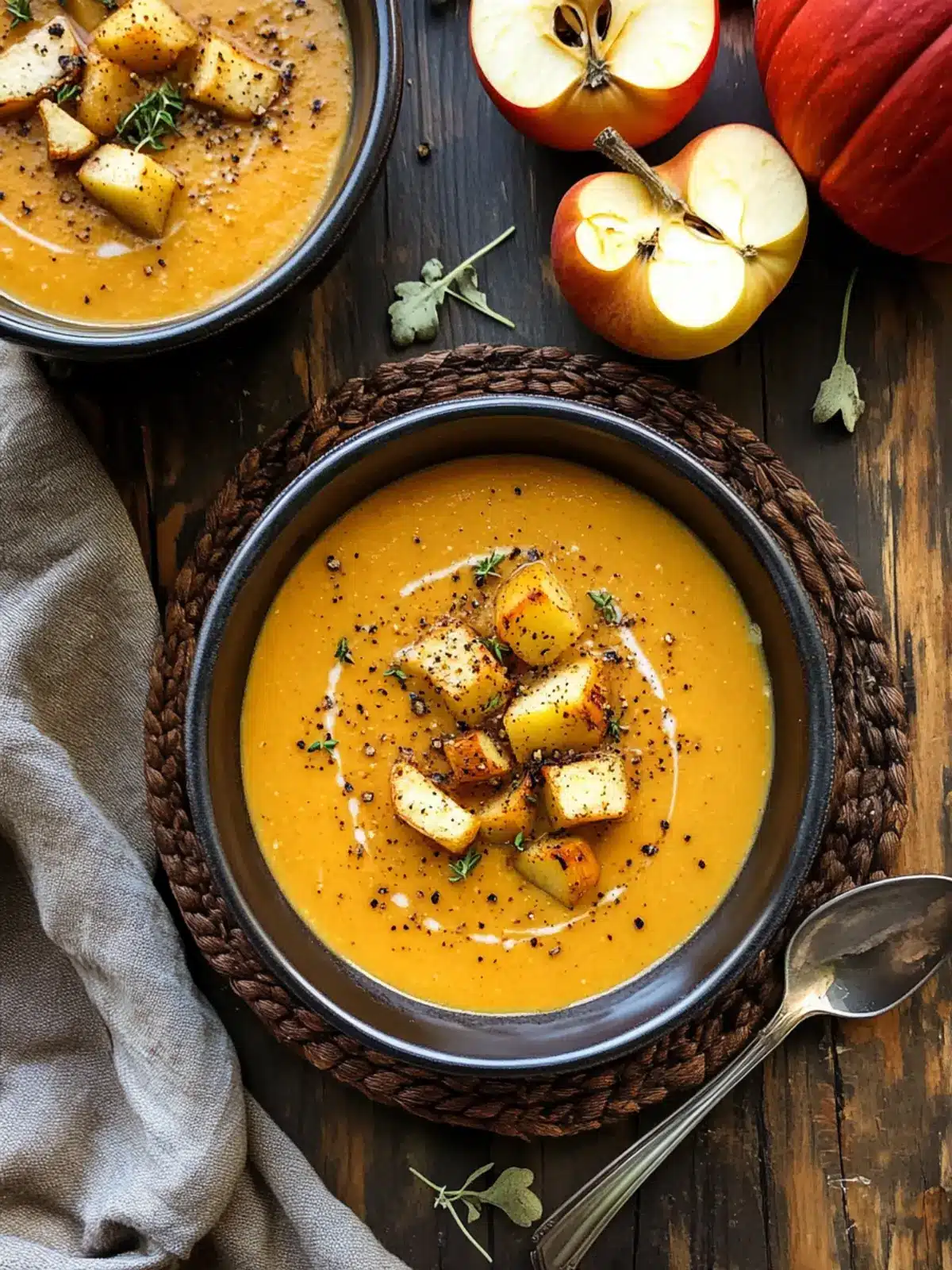 Creamy Roasted Apple Pumpkin Soup for Cozy Fall Nights 3 Creamy Roasted Apple Pumpkin Soup