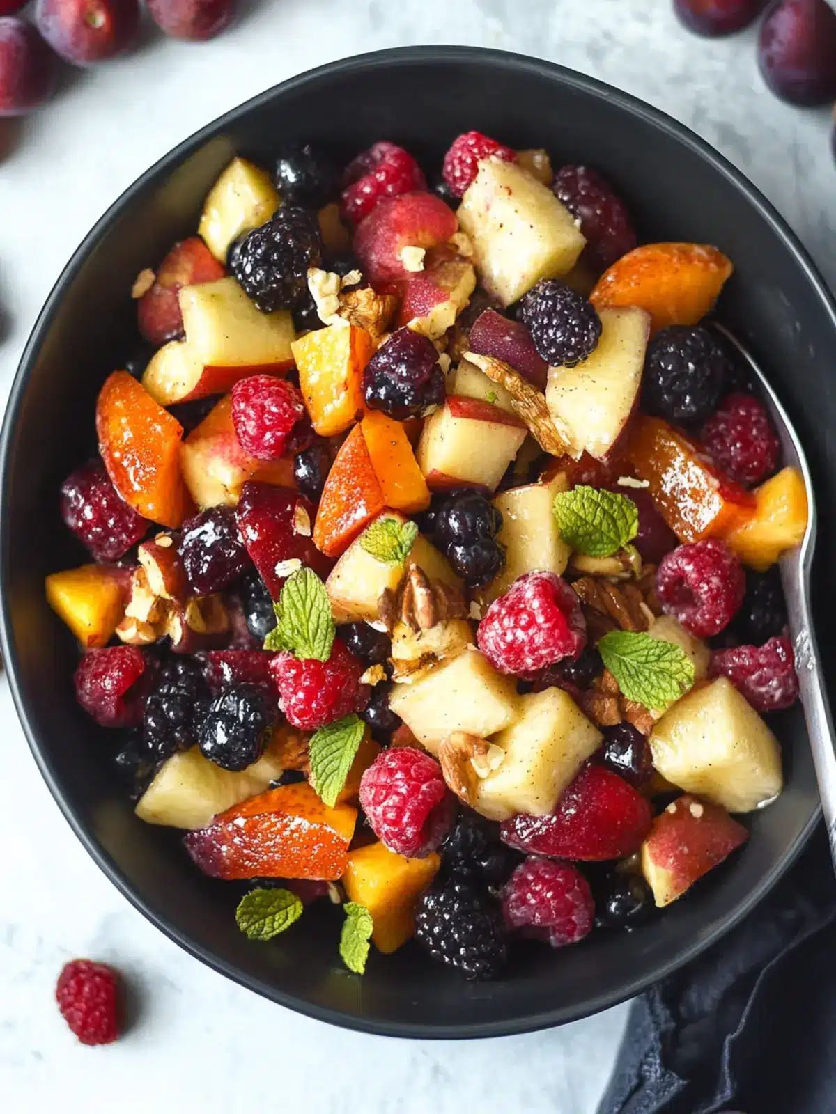 Delicious Fall Fruit Salad with Cozy Cinnamon Dressing 3 Fall Fruit Salad