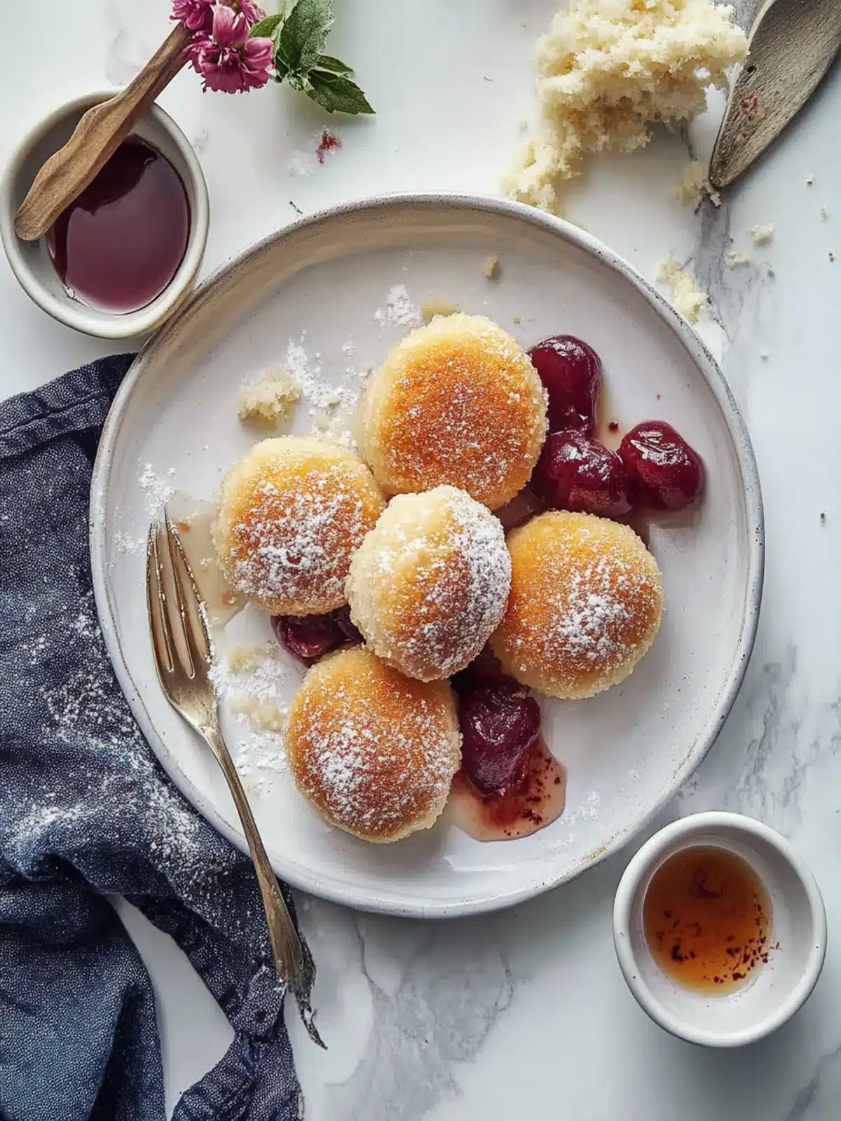 Plum Dumplings with Ricotta
