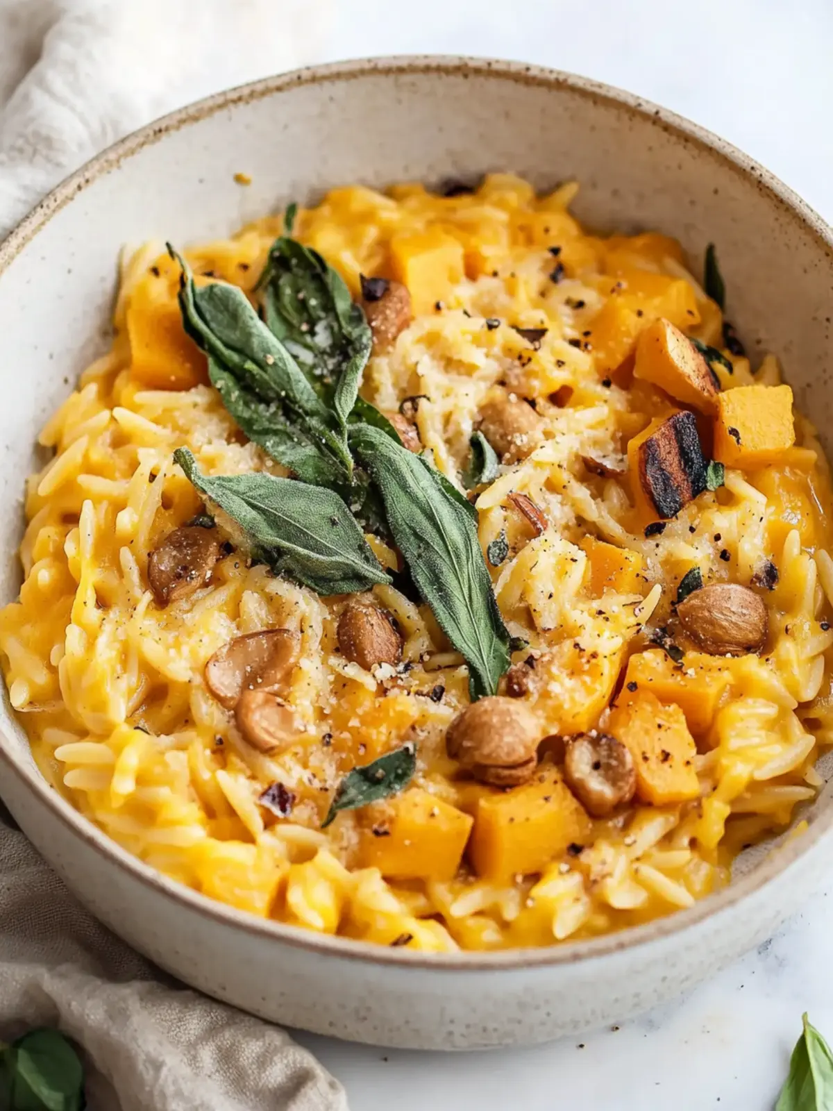 Deliciously Creamy Butternut Squash Orzo with Crispy Chickpeas 5 Creamy Butternut Squash Orzo