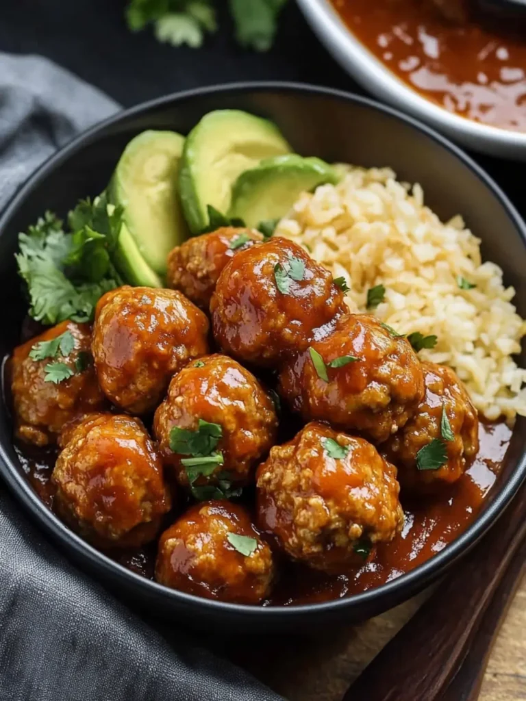 Slow Cooker Enchilada Meatballs