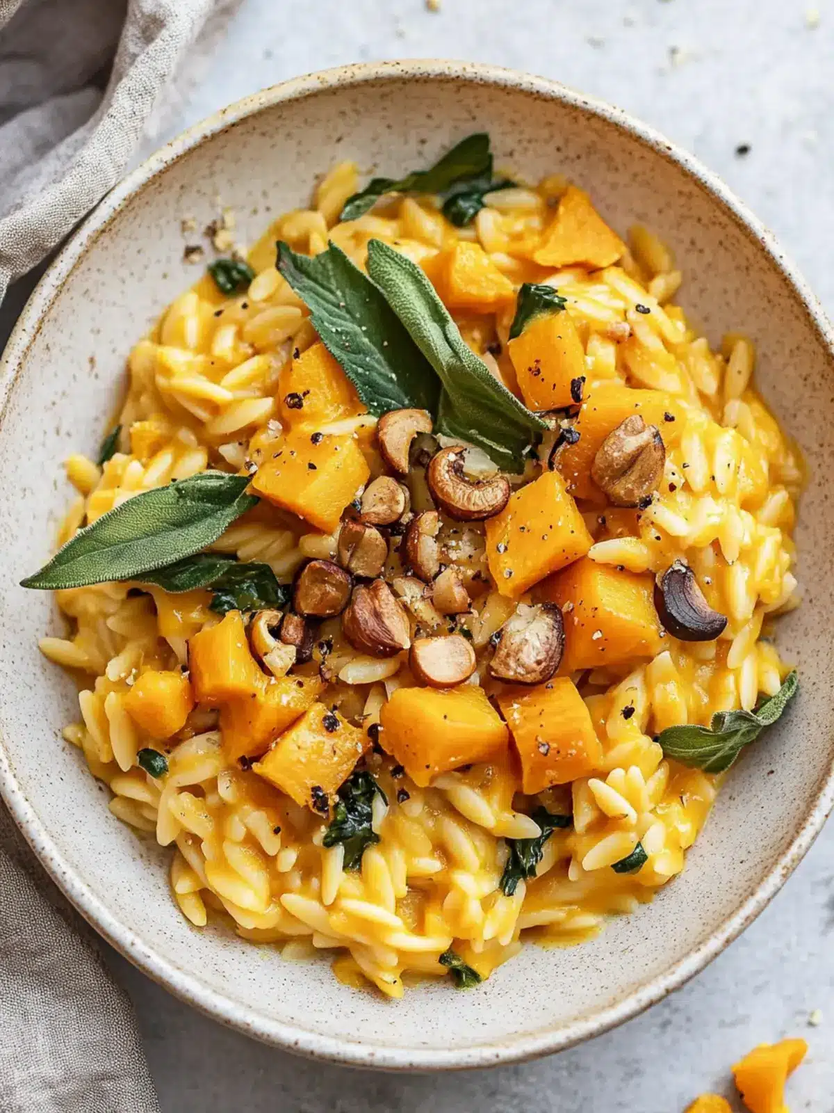 Deliciously Creamy Butternut Squash Orzo with Crispy Chickpeas 4 Creamy Butternut Squash Orzo