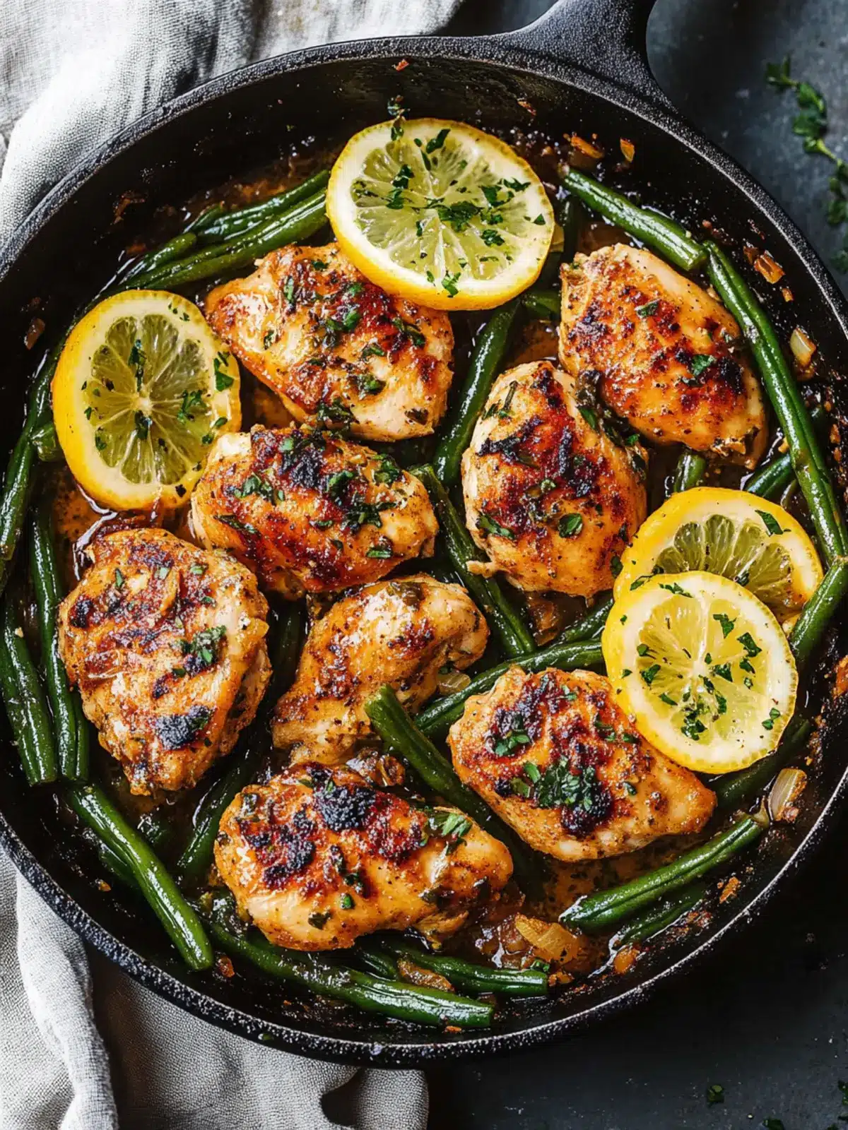 Lemon Garlic Butter Chicken and Green Beans Skillet Bliss 4 Lemon Garlic Butter Chicken and Green Beans Skillet