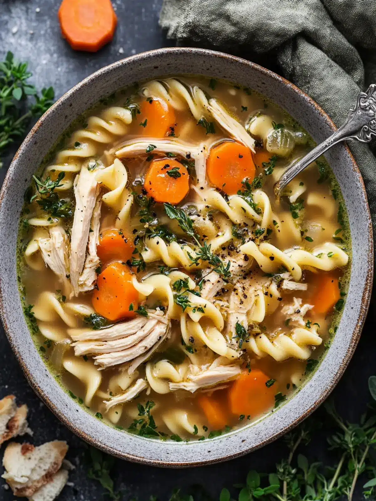 Herbal Chicken Noodle Soup That Heals and Comforts You 4 Chicken Noodle Soup with Herbs