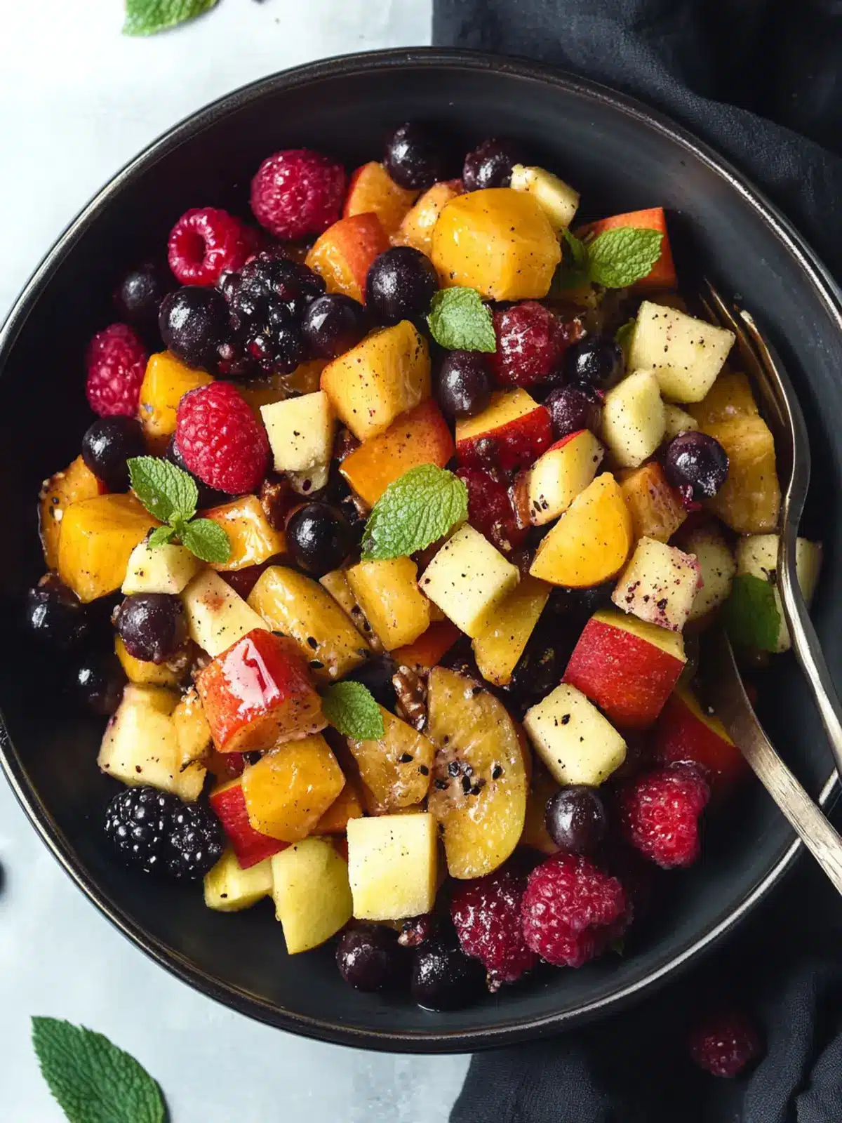 Delicious Fall Fruit Salad with Cozy Cinnamon Dressing 2 Fall Fruit Salad