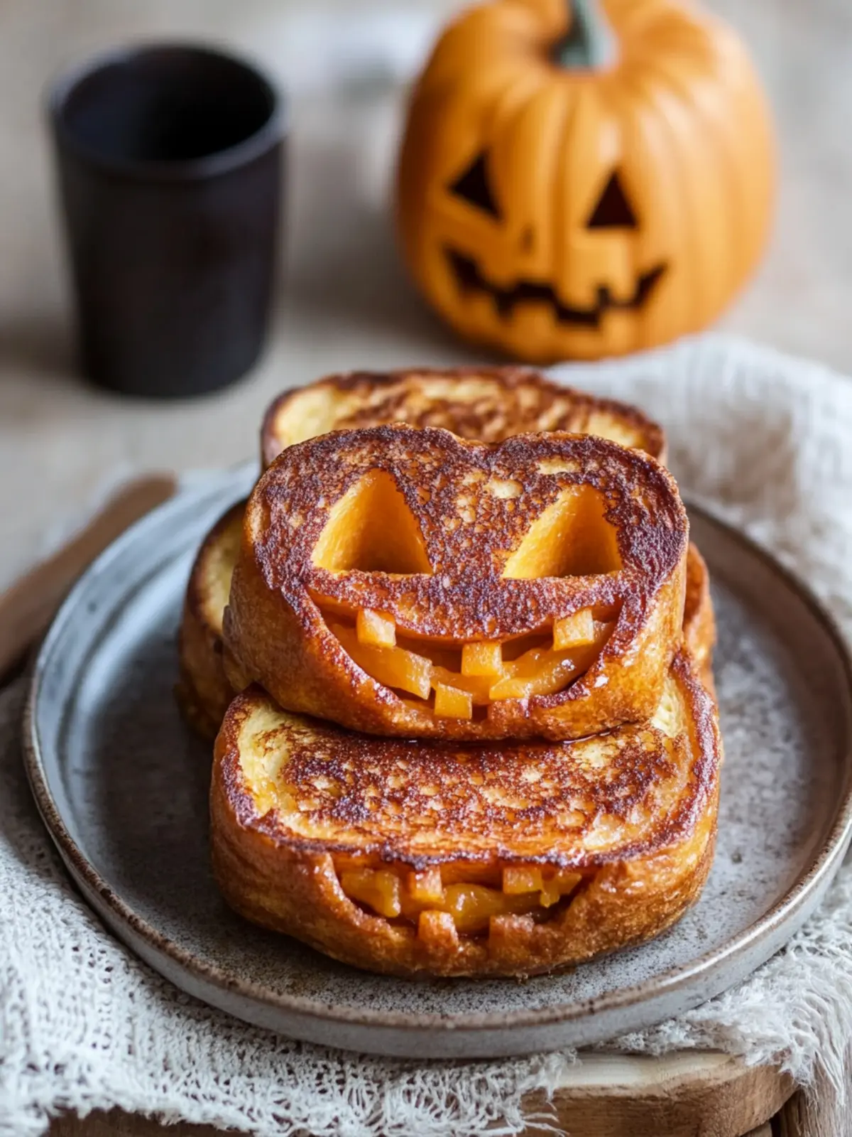 Jack-o-Lantern Stuffed French Toast: A Spooky Breakfast Treat 5 Jack-o-Lantern Stuffed French Toast