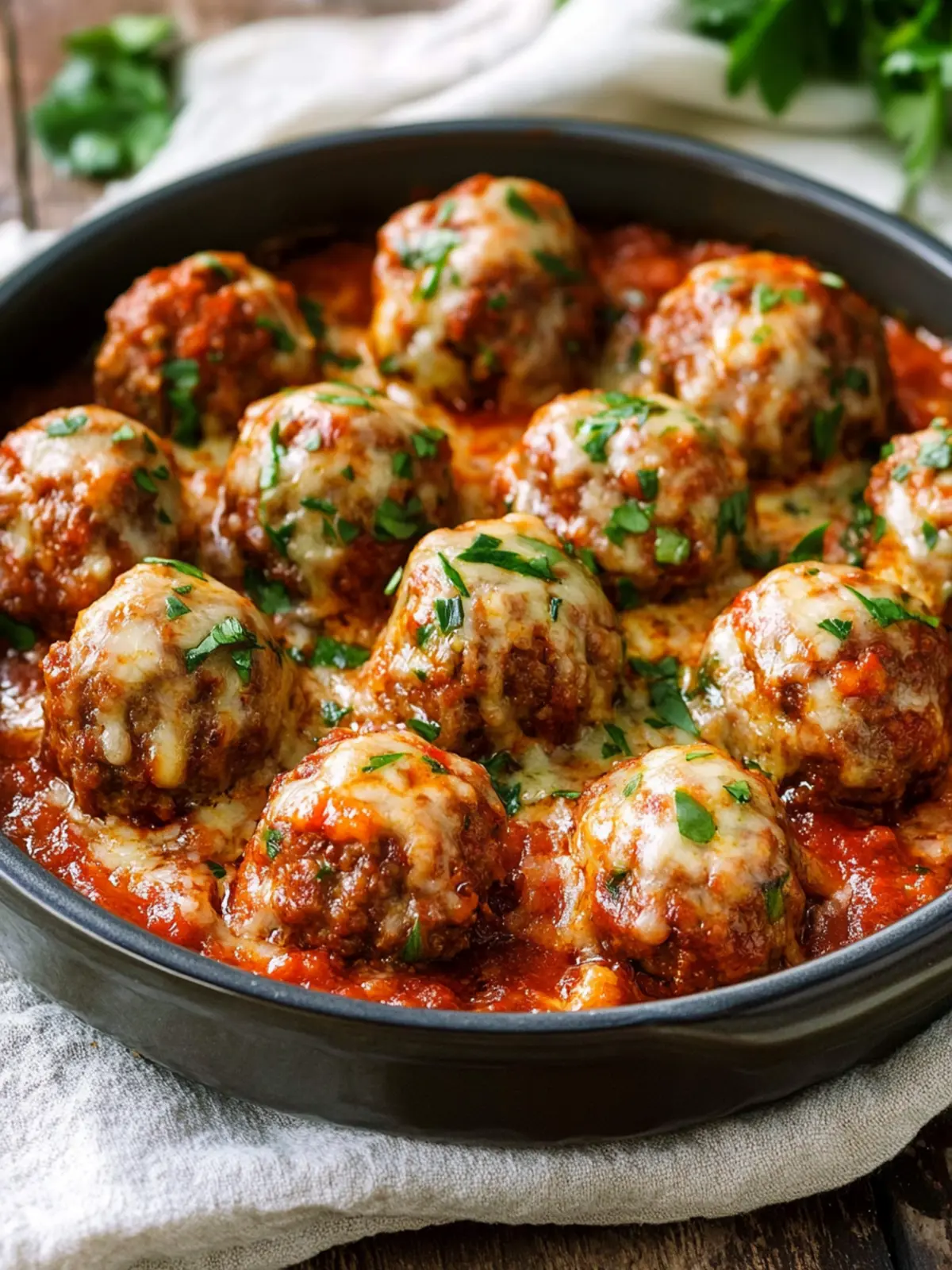 Savor Oven-Baked Beef Meatballs in Rich Marinara Bliss 2 Oven-Baked Beef Meatballs