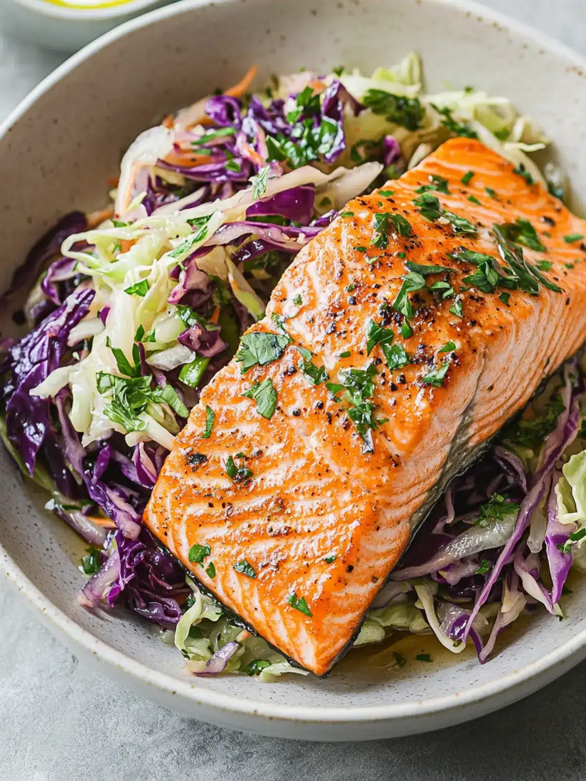 Delicious Salmon with Cabbage Slaw in Under 20 Minutes 2 Salmon with Cabbage Slaw