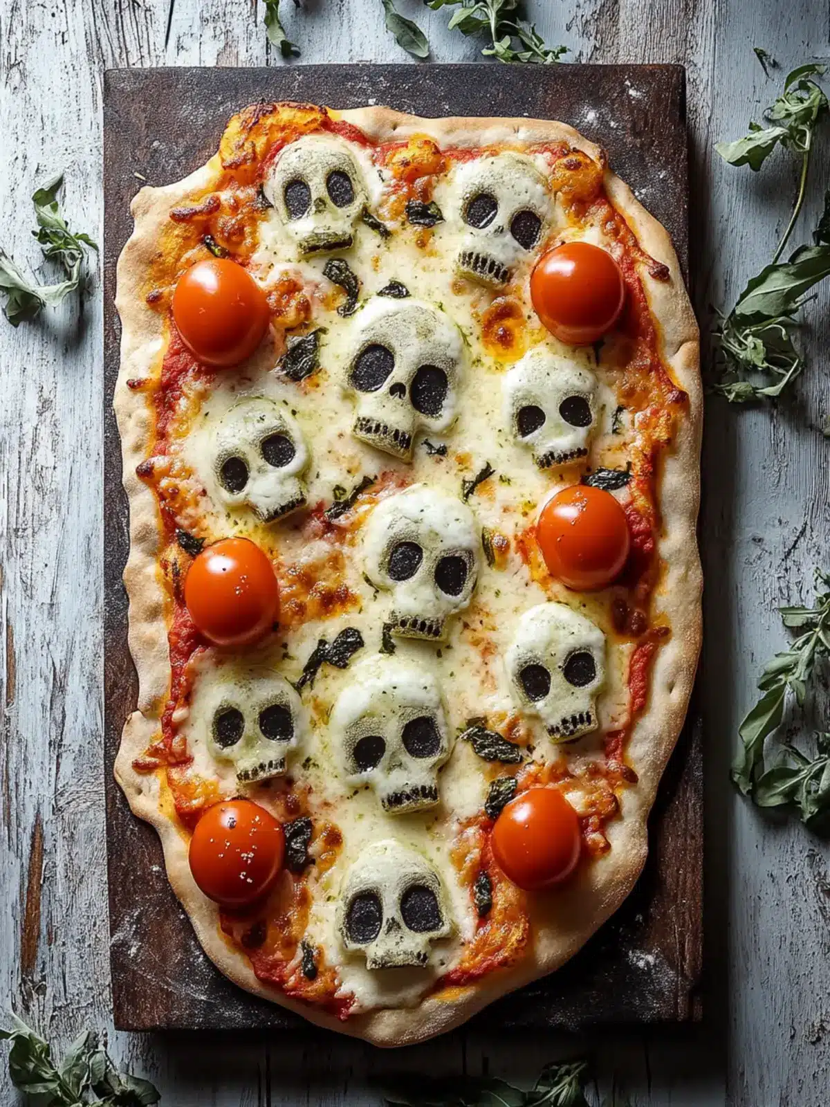Cemetery Flatbread Pizza: Fun & Spooky Halloween Delight 5 Cemetery Flatbread Pizza