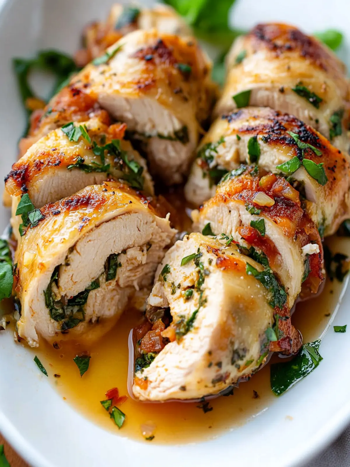 Savory Chicken Involtini with Spinach and Cheese Delight 3 Chicken Involtini