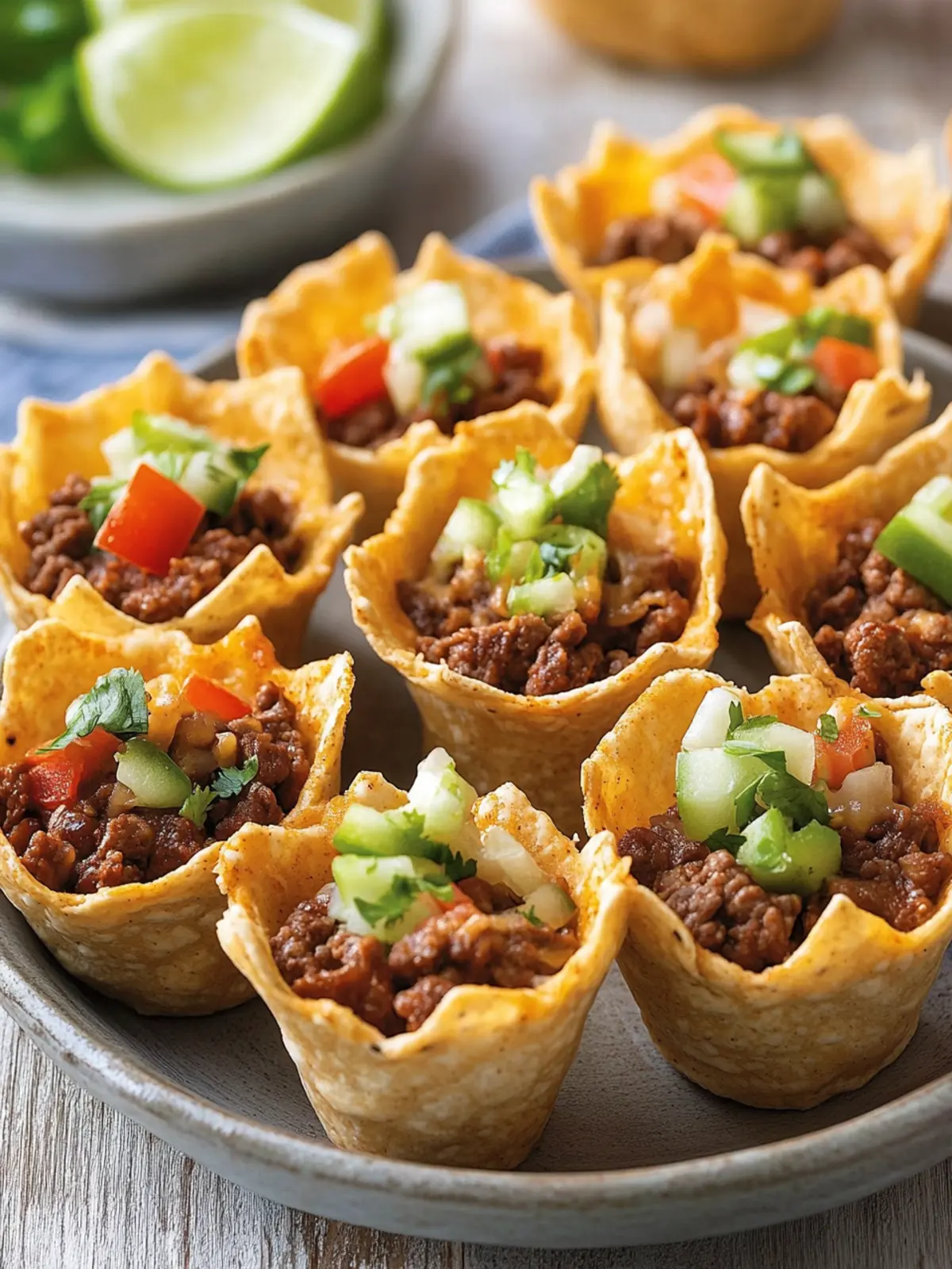 Beef Taco Cups: Easy, Cheesy Bites for Taco Night Delight 4 Beef Taco Cups