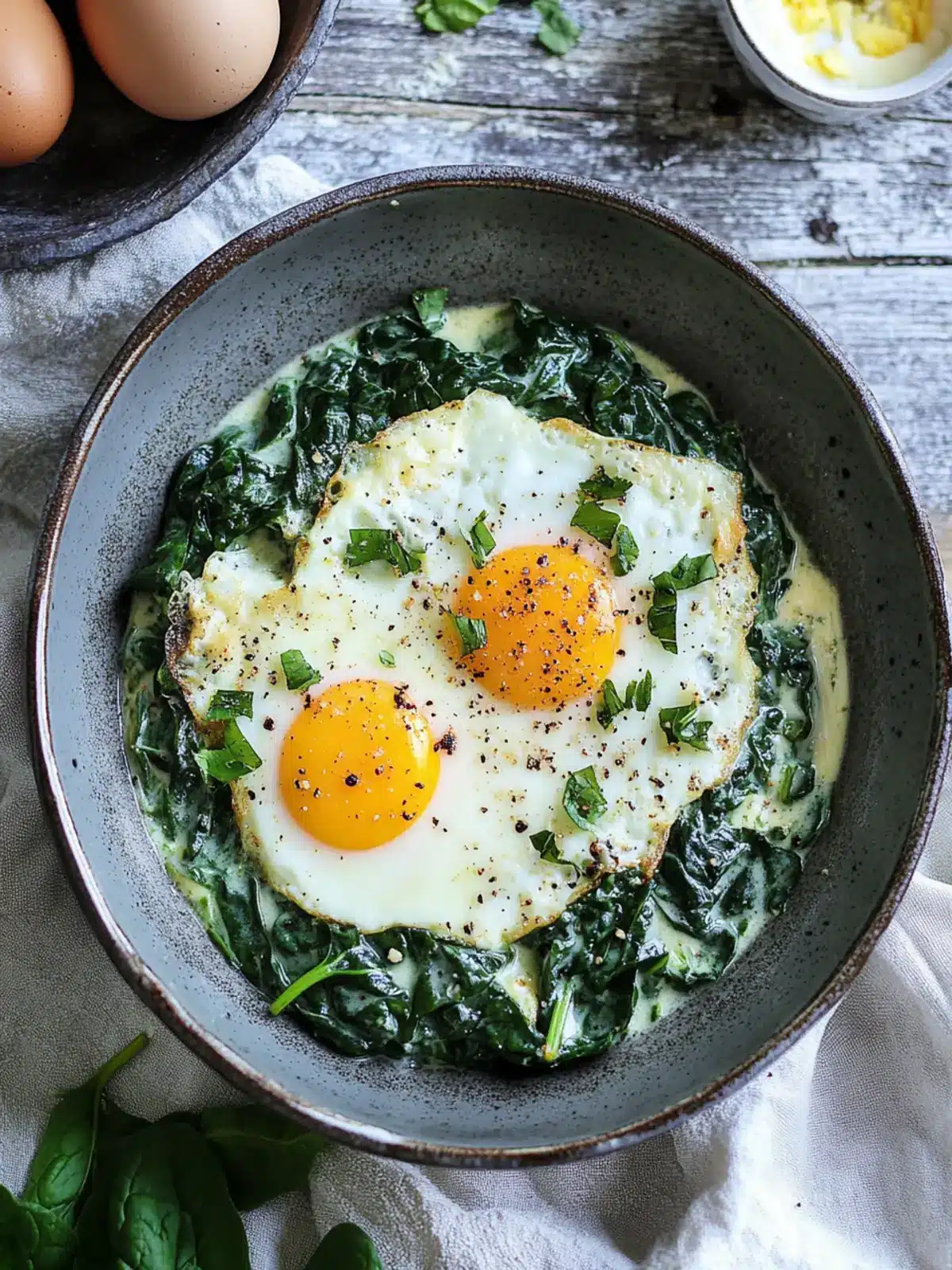 Creamy Spinach and Eggs to Brighten Your Breakfast Routine 5 Creamy Spinach and Eggs