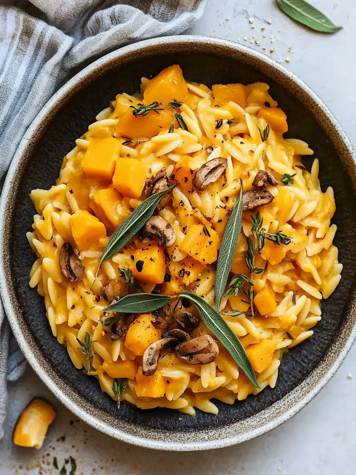 Deliciously Creamy Butternut Squash Orzo with Crispy Chickpeas 3 Creamy Butternut Squash Orzo