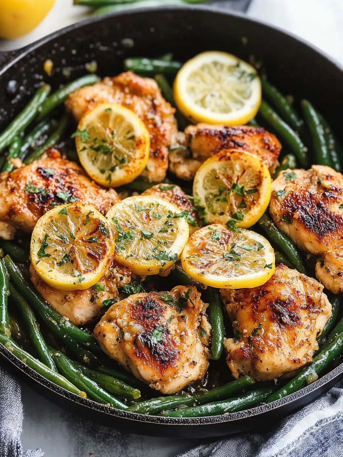 Lemon Garlic Butter Chicken and Green Beans Skillet Bliss 3 Lemon Garlic Butter Chicken and Green Beans Skillet
