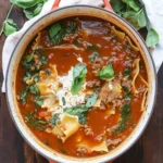 One Pot Lasagna Soup