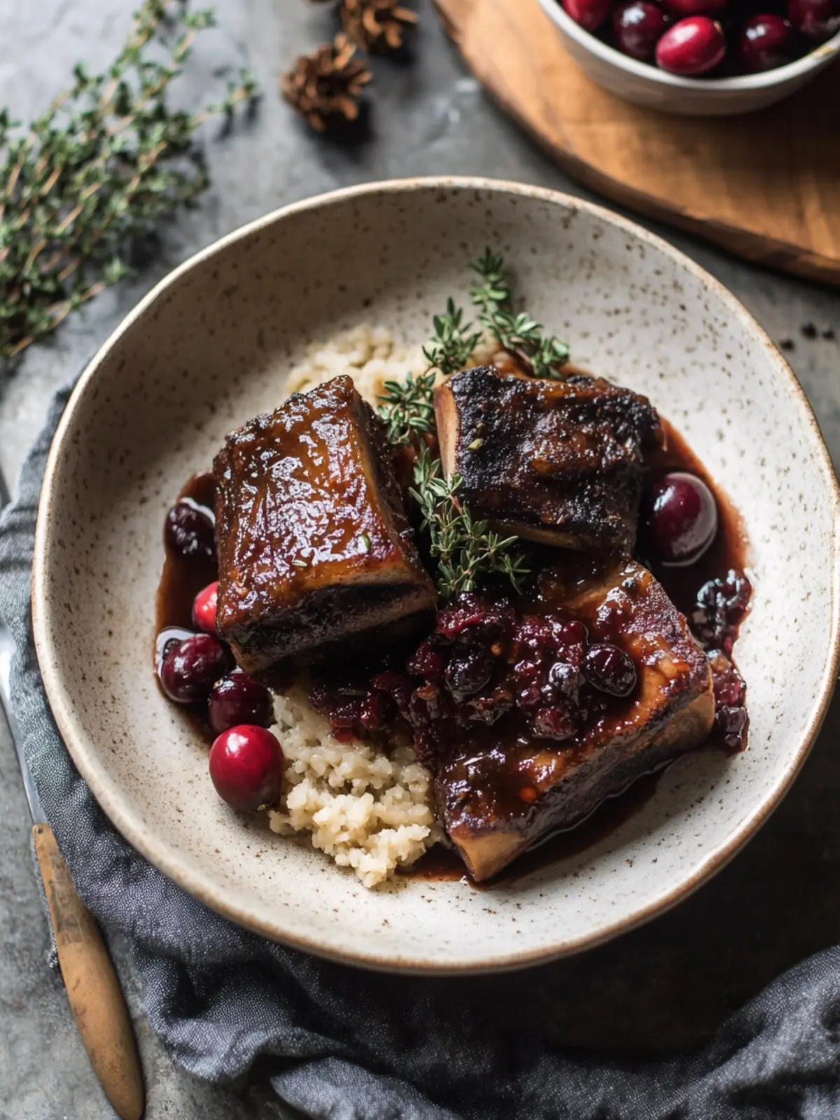 Red Wine Cranberry Braised Short Ribs: Tender, Flavor-Packed Bliss 2 Red Wine Cranberry Braised Short Ribs